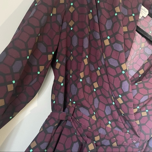 Wilfred franca wrap dress geometric shape pattern size 4 - Picture 5 of 15